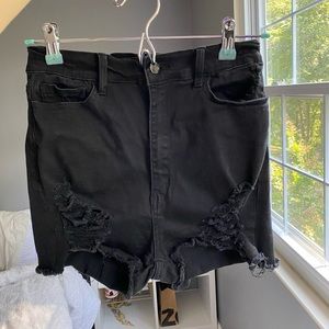 Black High Waisted shorts, fashion nova